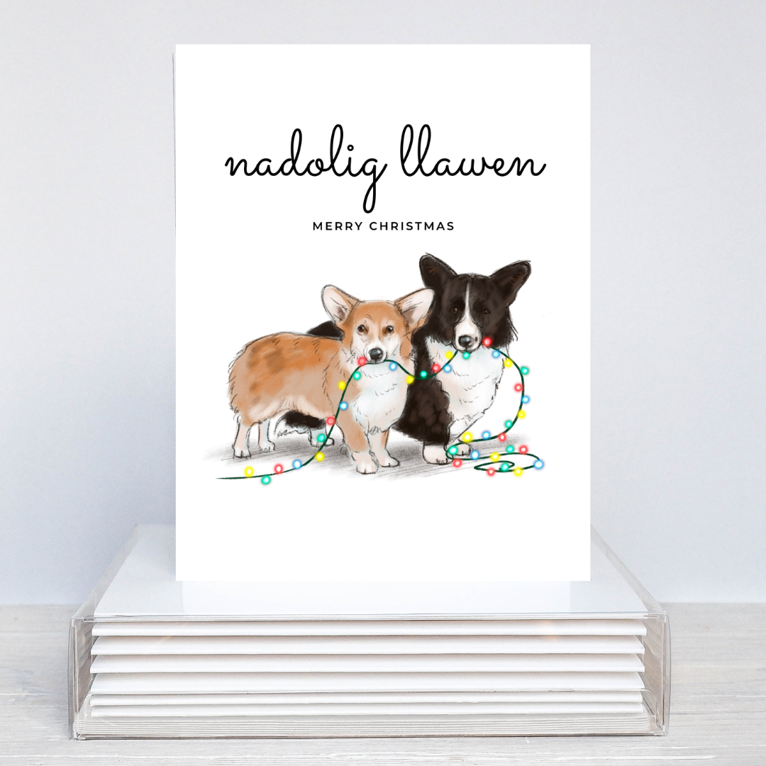 Corgi Holiday Card | Nadolig Llawen Christmas Card