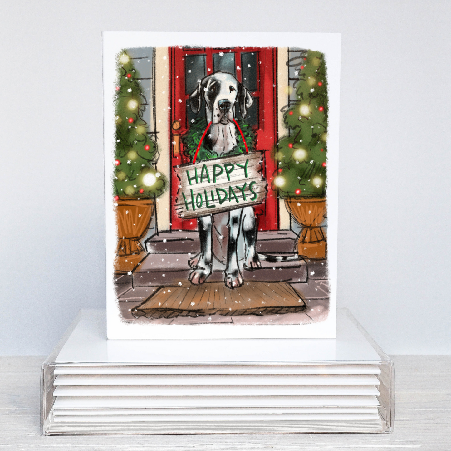 Great Dane Holiday Card | Great Dane Christmas Card | Great Dane Xmas Cards