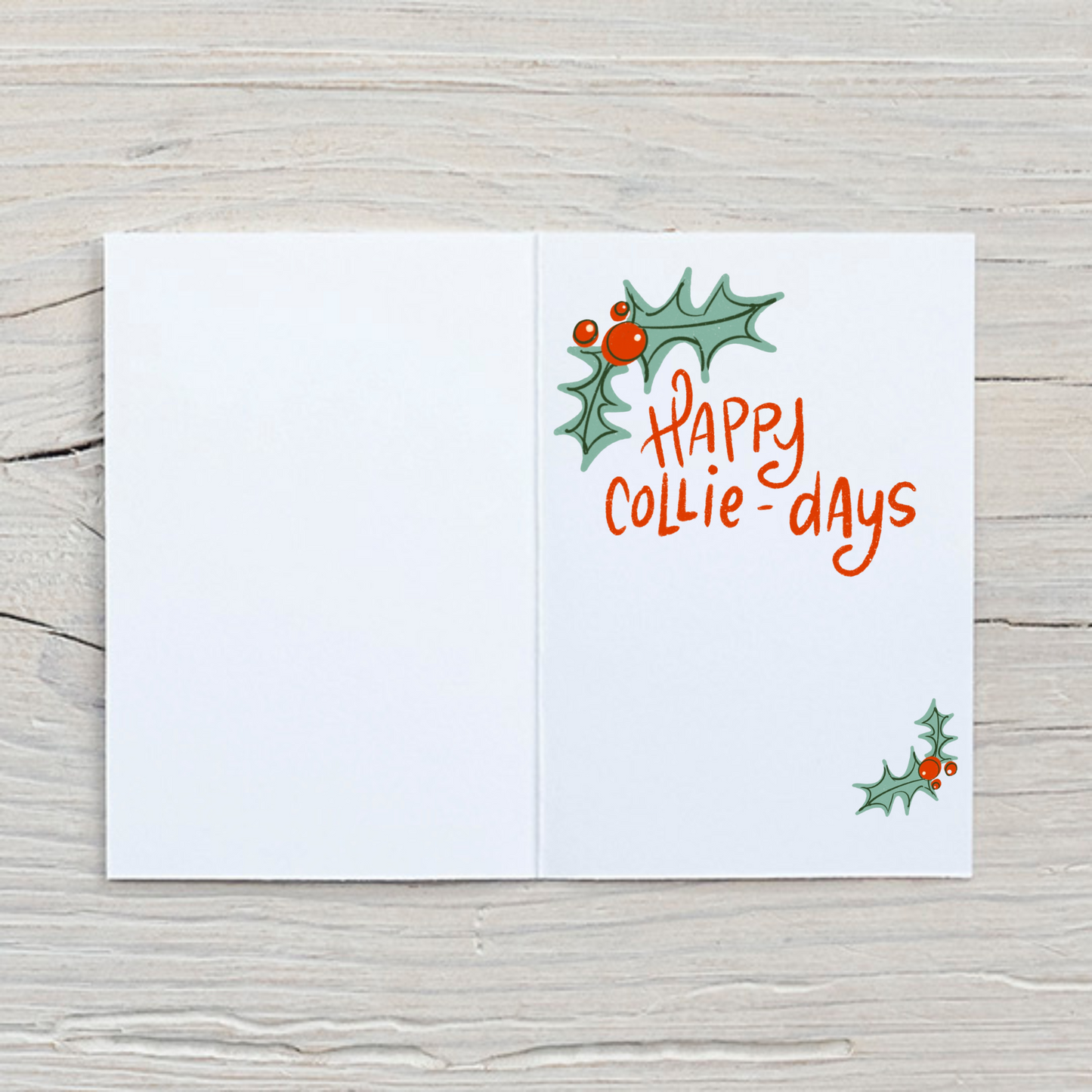 Smooth Collie Holiday Card | Smooth Collie Christmas Card | Smooth Collie Xmas Cards