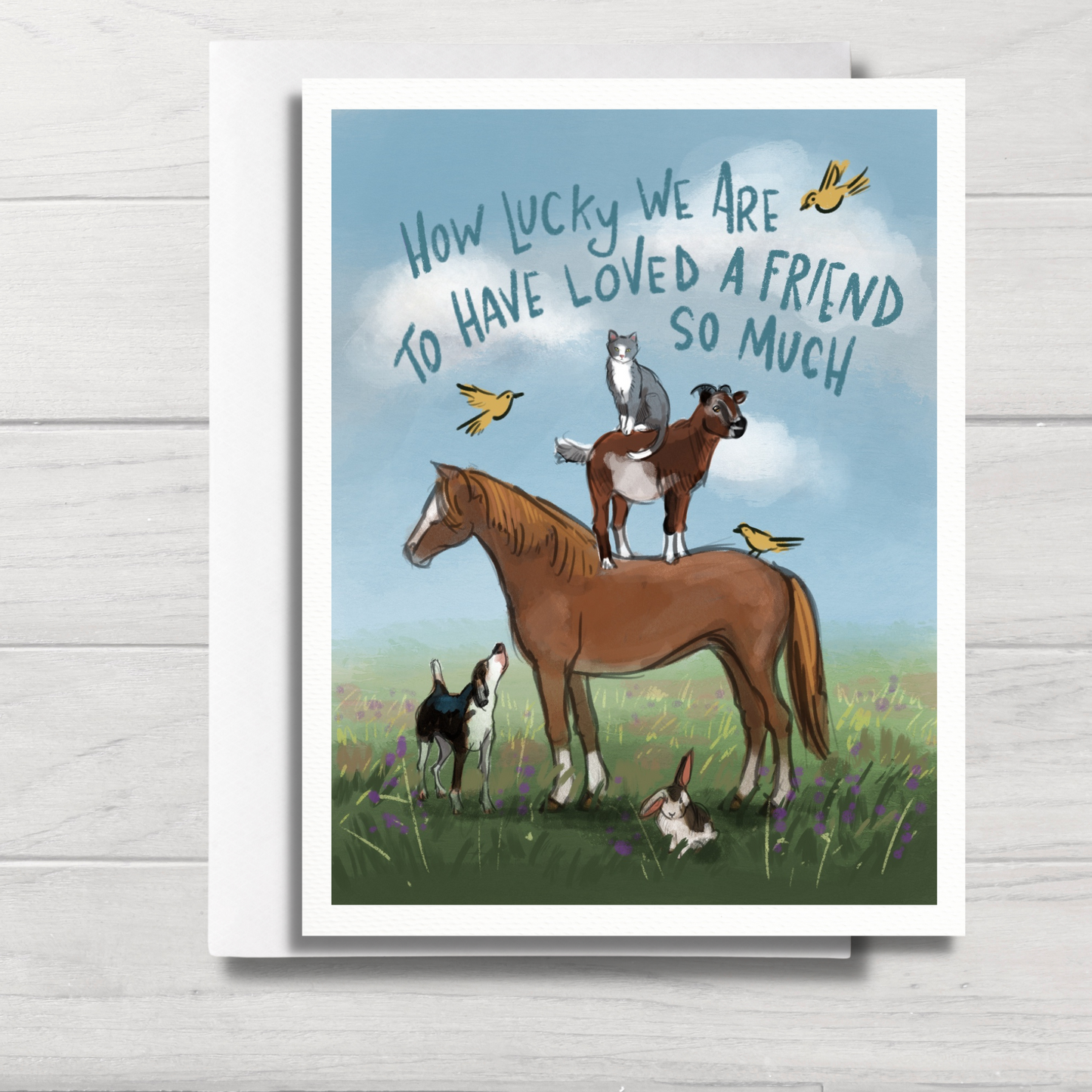 Pet Sympathy Card | How Lucky | Pet Loss Greeting Card | Condolence Card
