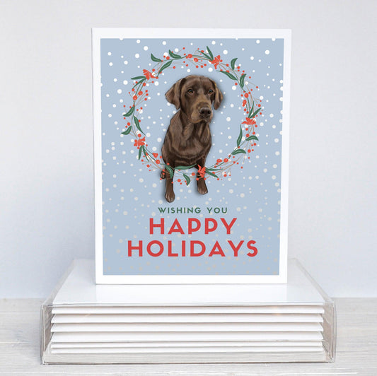 Chocolate Labrador Holiday Card | Labrador II Holiday Card - Fable & Sage