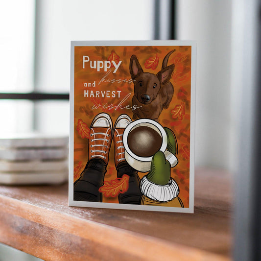 Puppy Kisses Card - Fall/Friendship - Fable & Sage