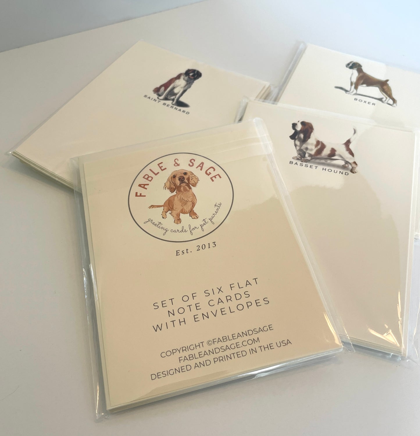 Basset Hound Note Cards | Dog Stationery | Custom Dog Note Cards
