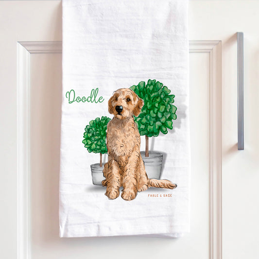 Goldendoodle kitchen towel