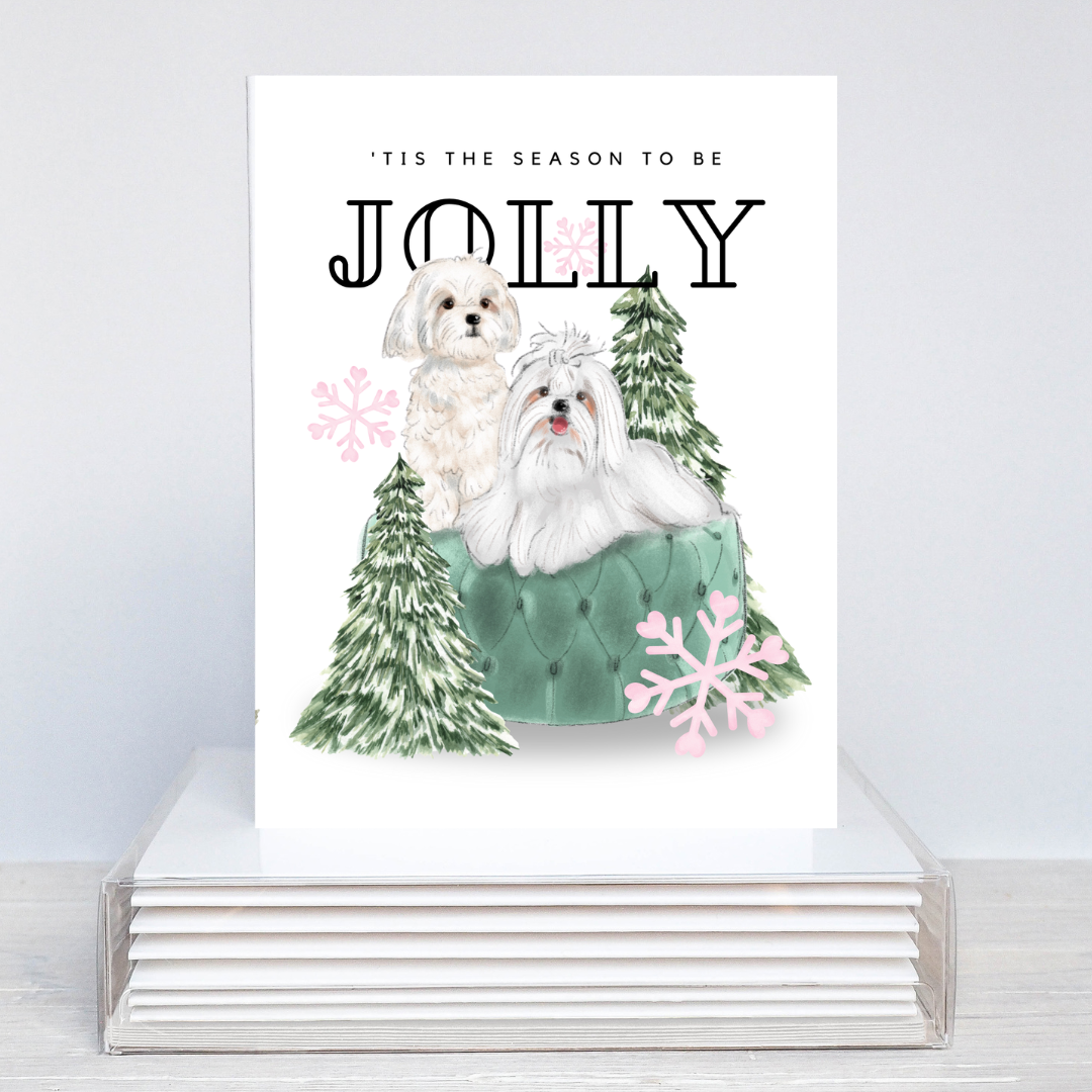 Maltese Holiday Card | Maltese Dog Christmas Card