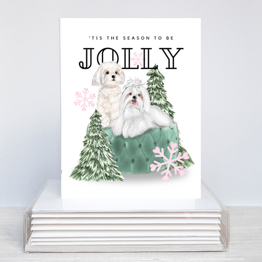 Maltese Holiday Card | Maltese Dog Christmas Card
