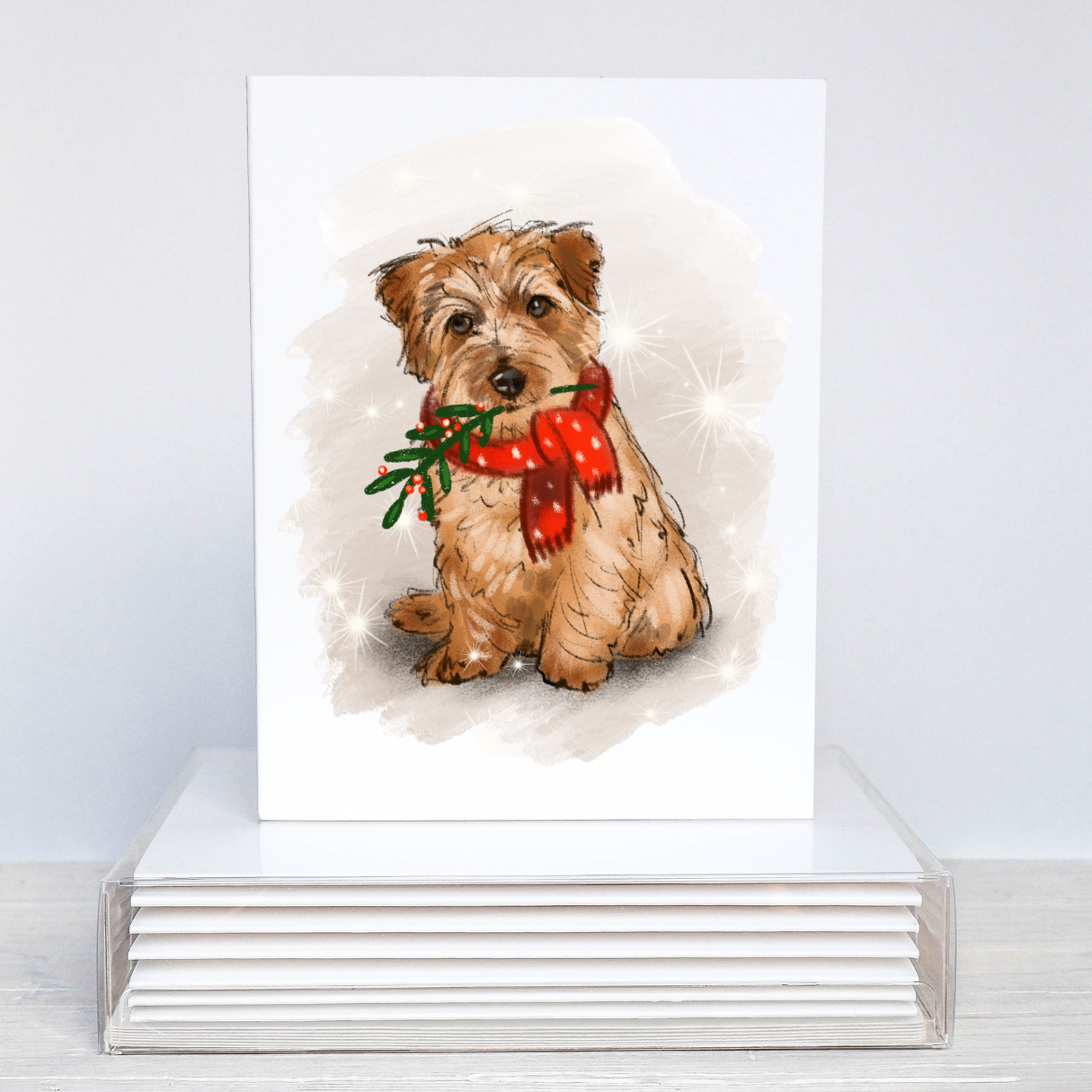 Norfolk Terrier Holiday Card | Norfolk Christmas Card | Norfolk Terrier Xmas Cards