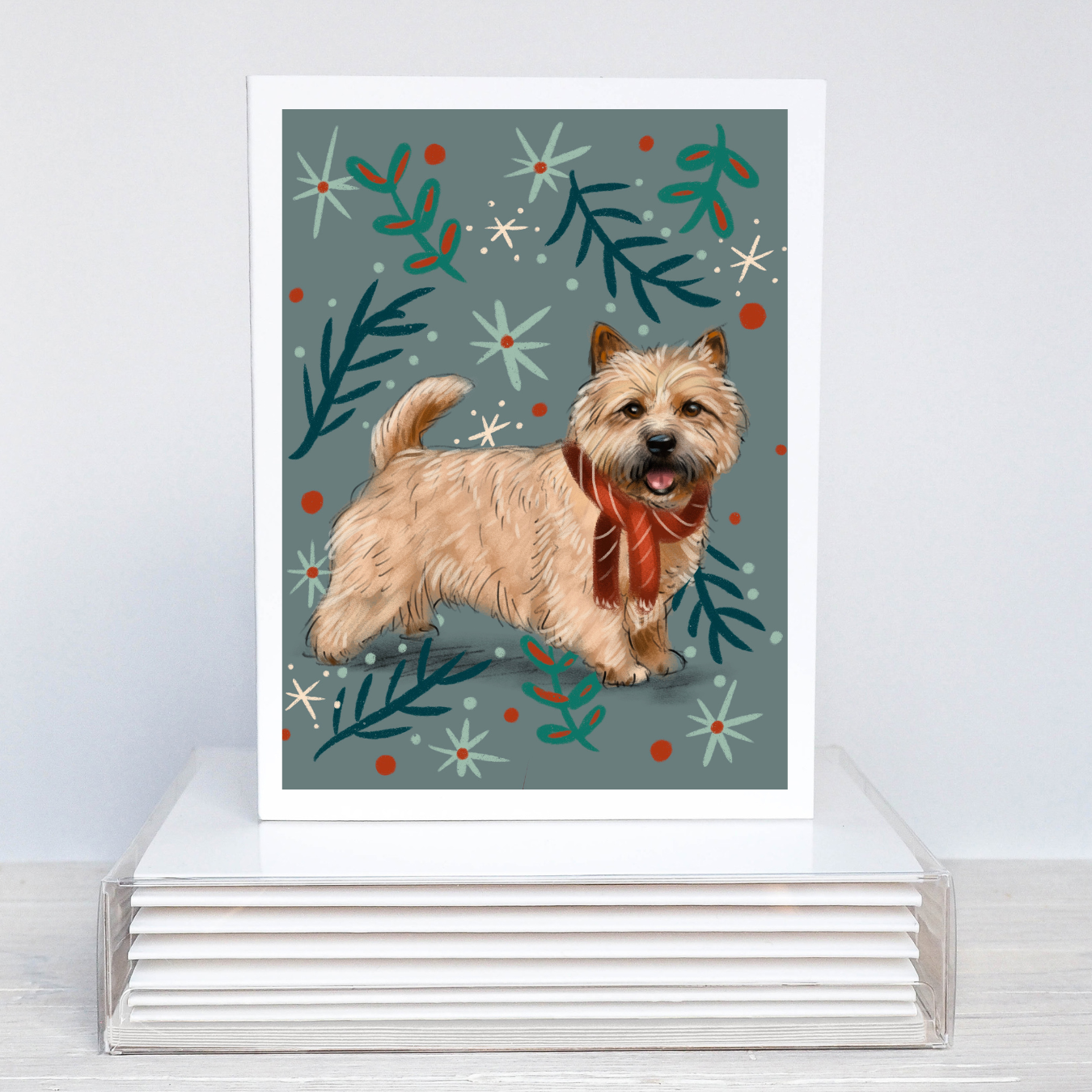 Norwich Terrier Holiday Card | Norwich Christmas Card | Norwich Terrier Xmas Cards