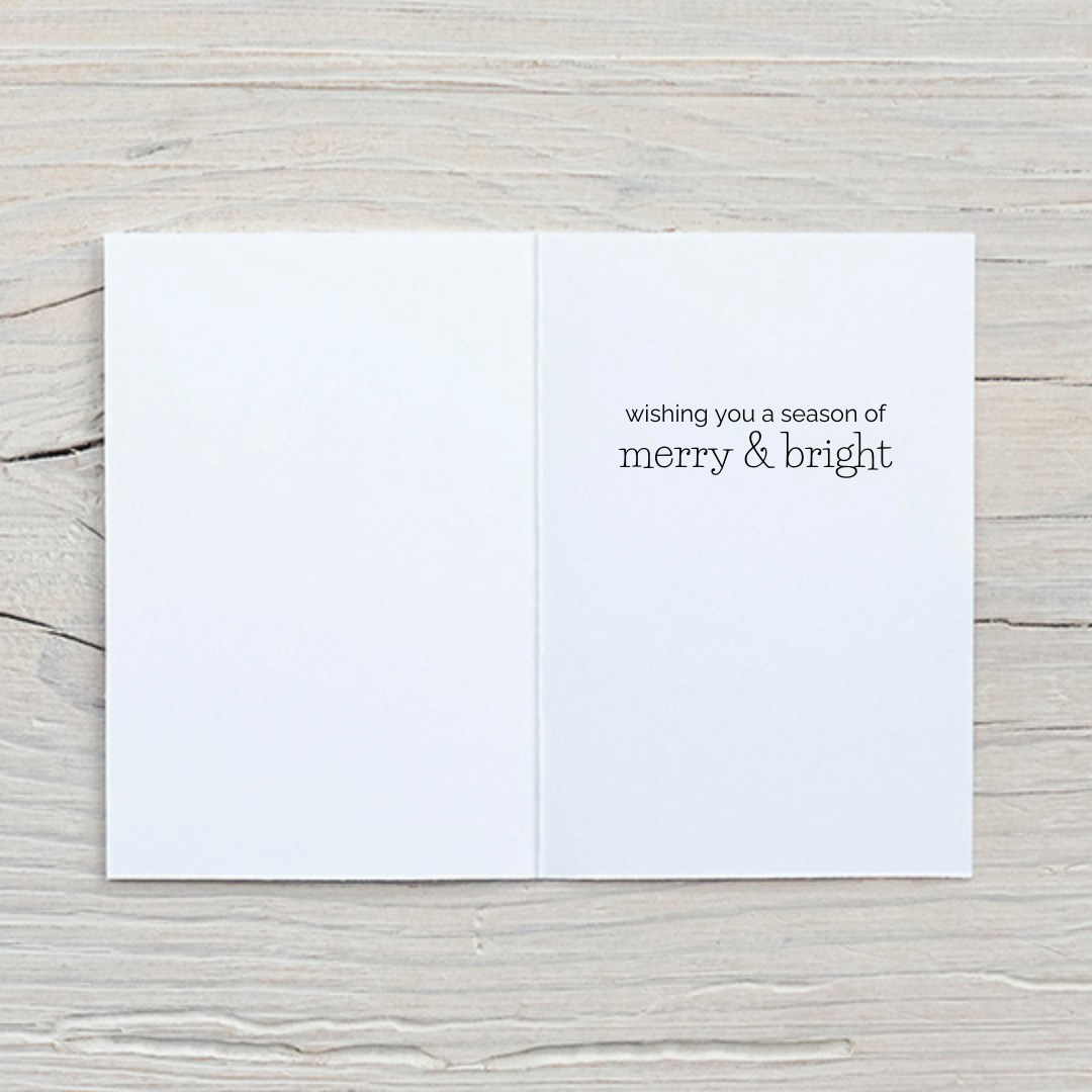 Border Collie Holiday Card | Border Collie Christmas Card | Hand Illustrated Greeting Card