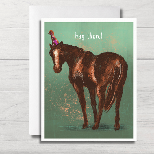 Horse Birthday Card | Party Pony | Horse Greeting Card