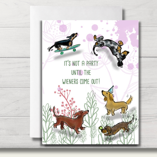 Wiener Party | Birthday Card | Dachshunds