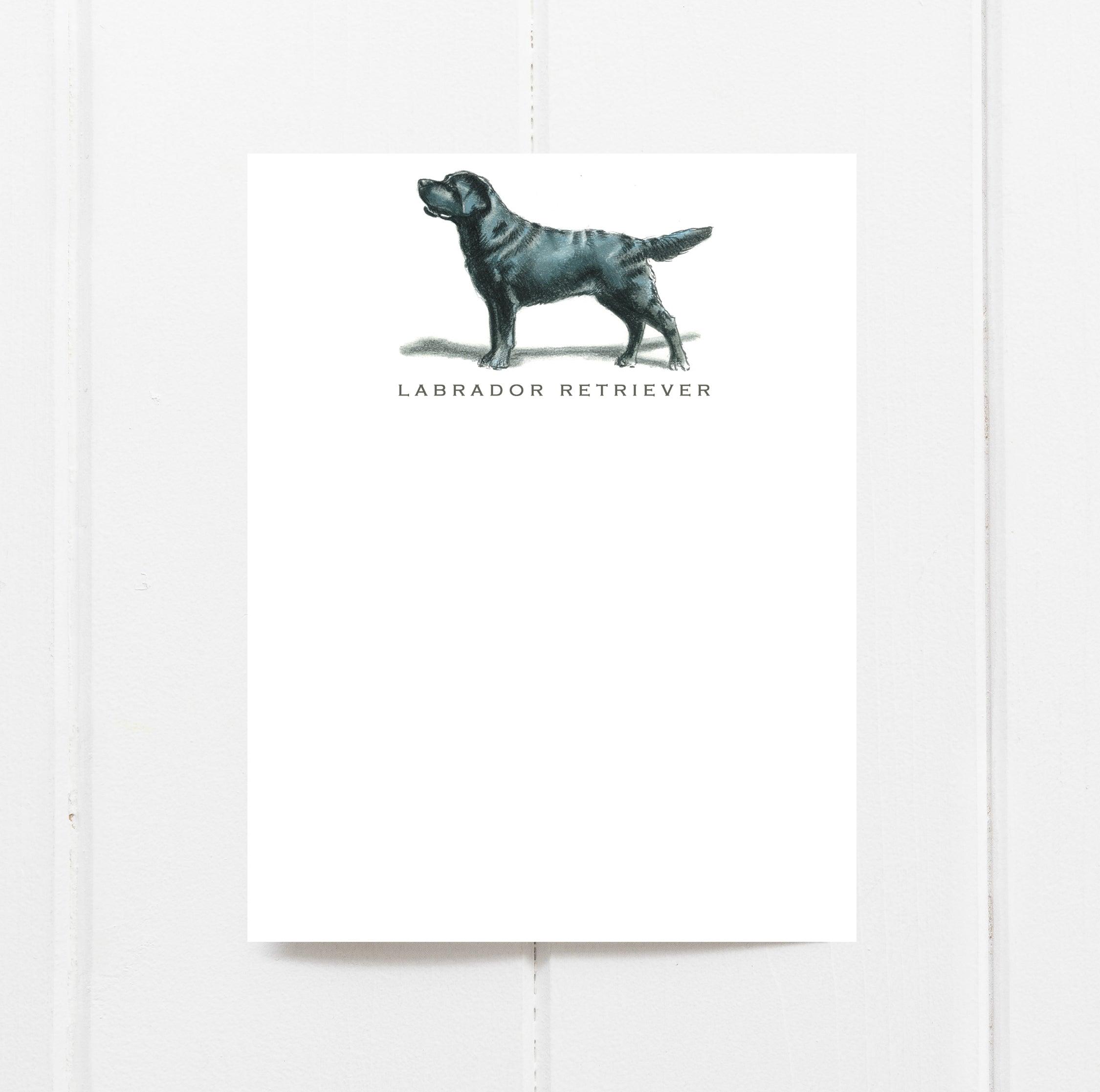 Labrador Retriever (black) Note Cards | Dog Stationery |Custom Dog Not ...