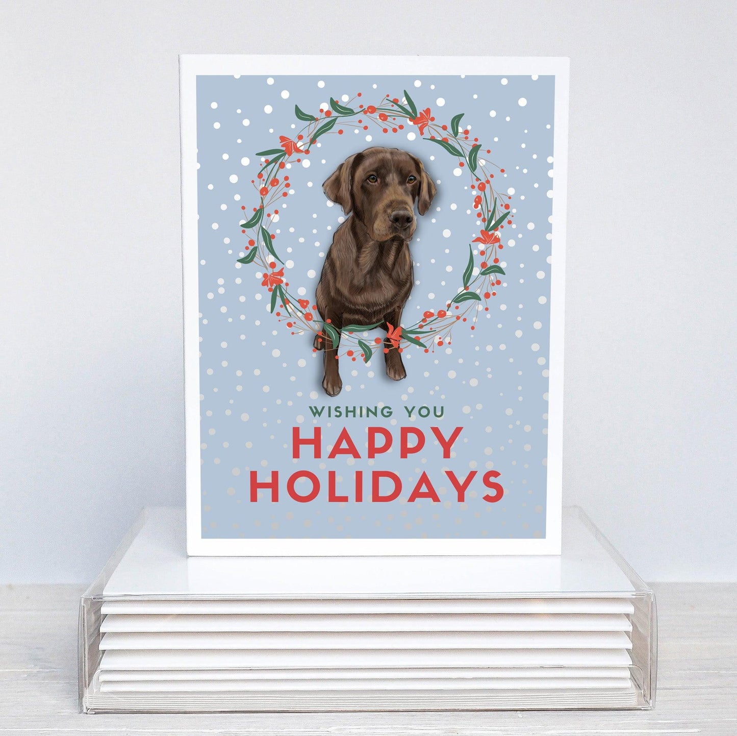 Chocolate Labrador Holiday Card | Labrador II Holiday Card - Fable & Sage