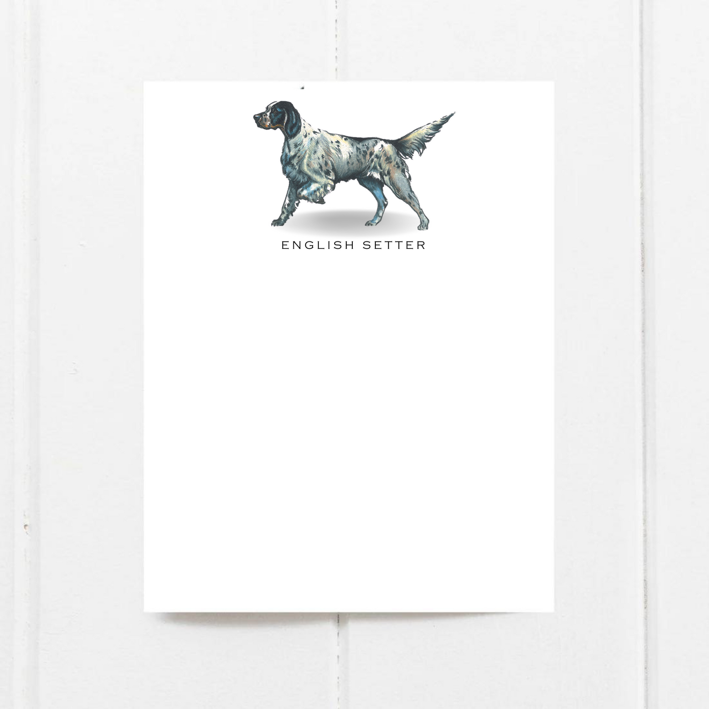 English Setter flat note cards with original artwork