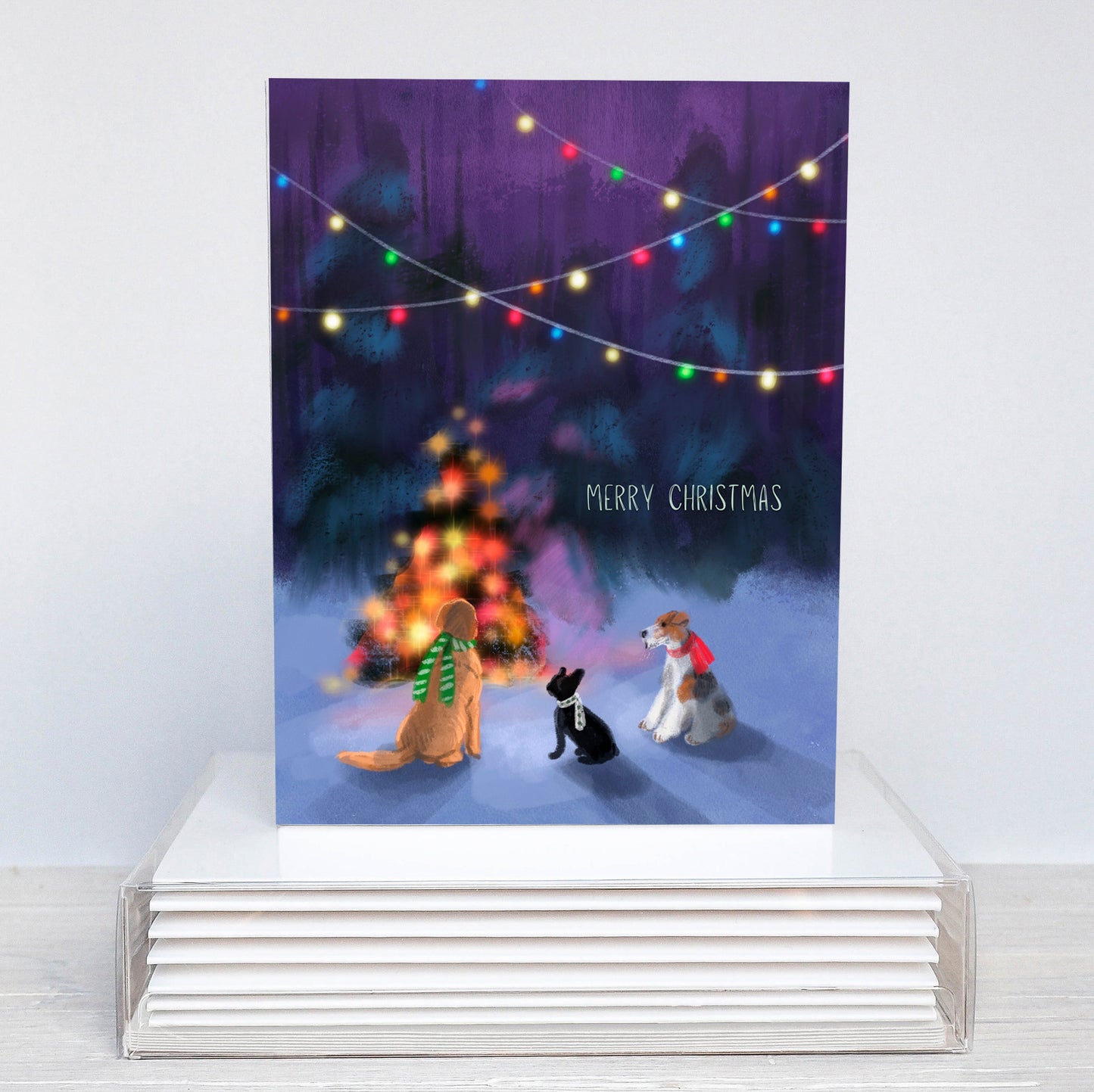 Forest Friends Christmas Card | Dog Medley Christmas Card | Dog Christmas Card