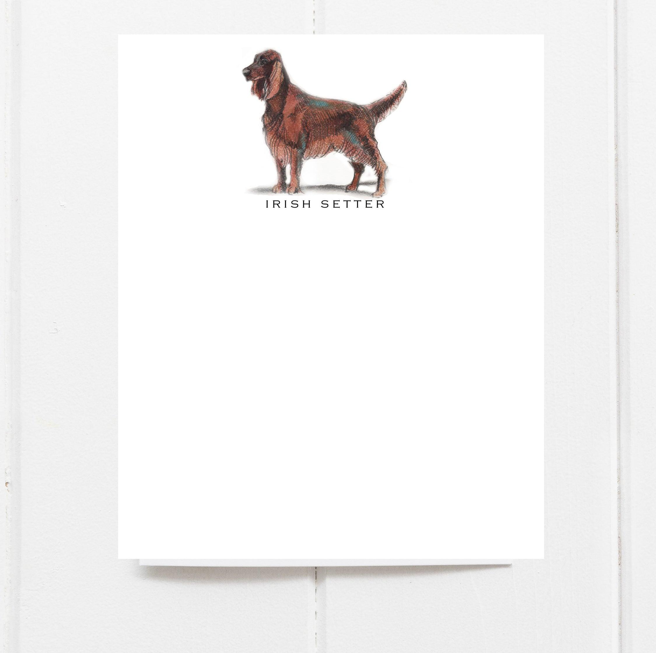 Irish Note Card Irish Setter Note Cards | Dog Stationery | Custom Dog Note Cards ...