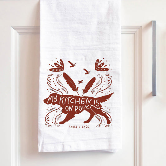 Kitchen on Point Tea Towel | Bird Dog Towel | Setter Kitchen Towel