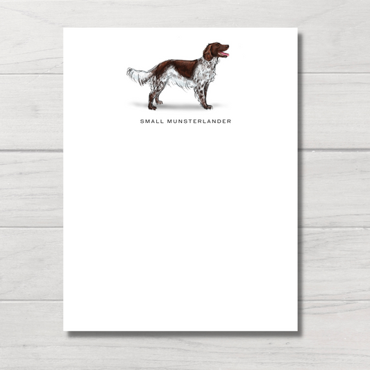 small munsterlander dog note cards