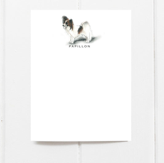 Papillon dog flat note card