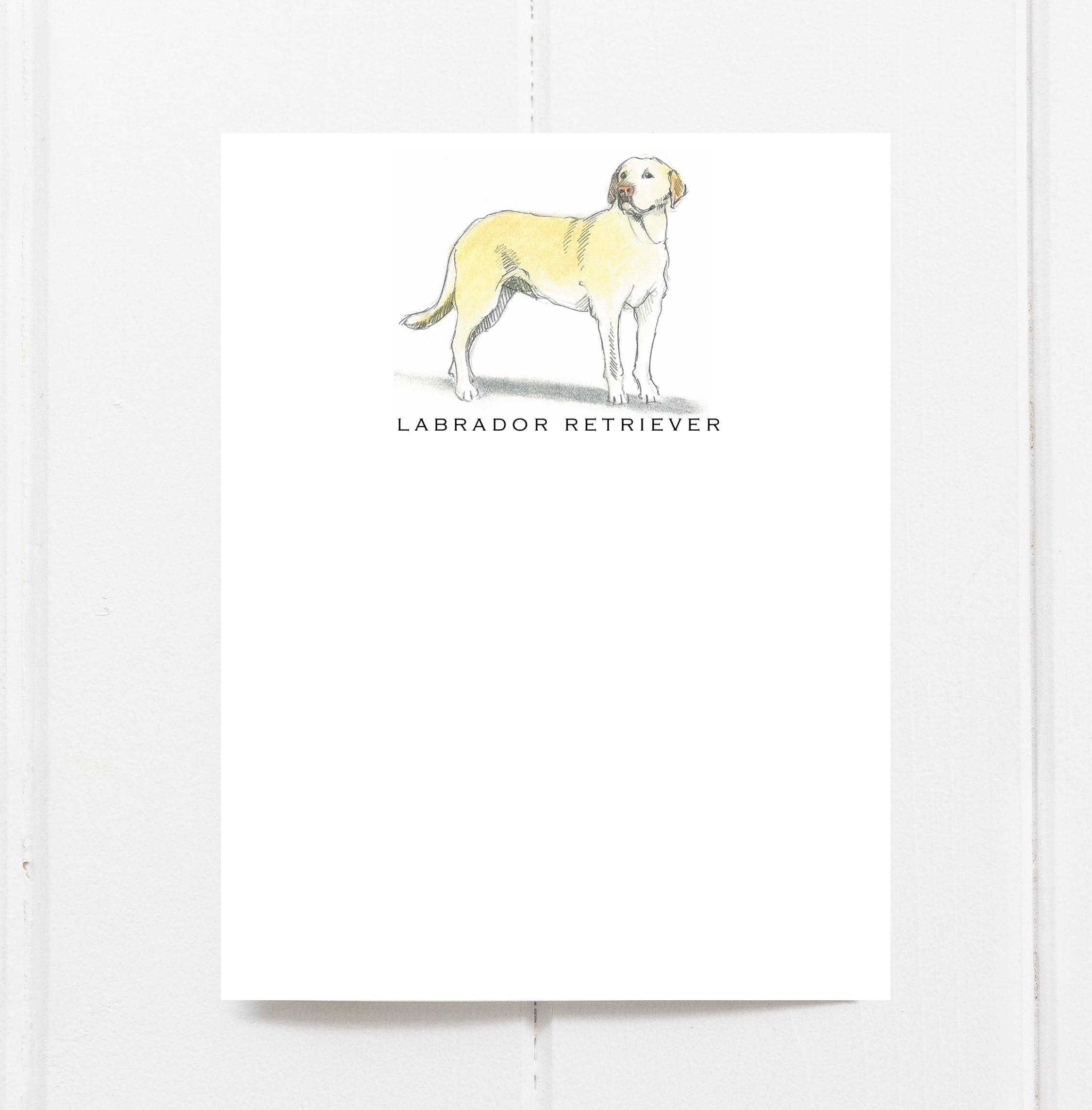 Labrador Retriever (yellow) Note Cards | Dog Stationery | Custom Dog N ...