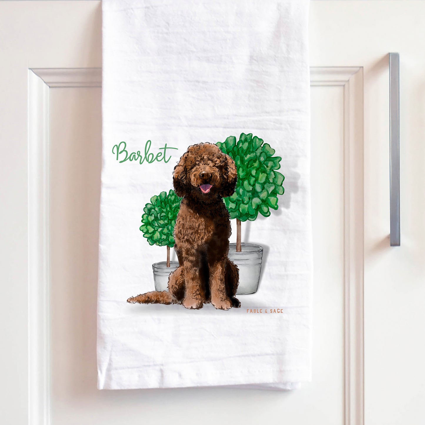 Barbet Tea Towel | Dog Kitchen Towel | Barbet Hand Towel