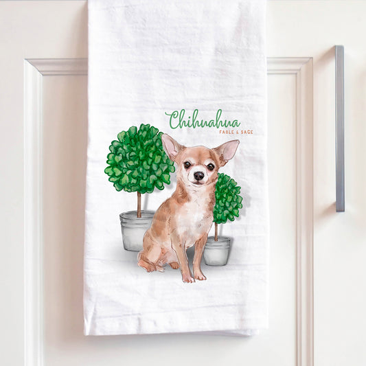Chihuahua Tea Towel | Dog Kitchen Towel | Chihuahua Hand Towel