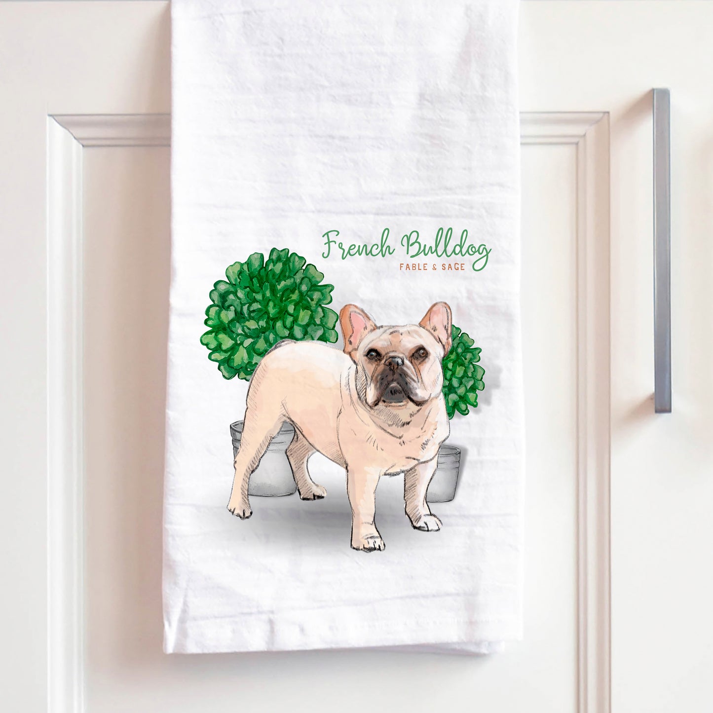 French Bulldog Tea Towel | Dog Kitchen Towel | French Bulldog Hand Towel