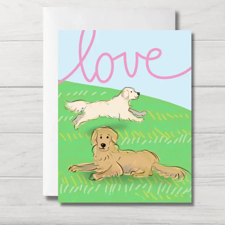 Dog Valentine Card | Golden Love