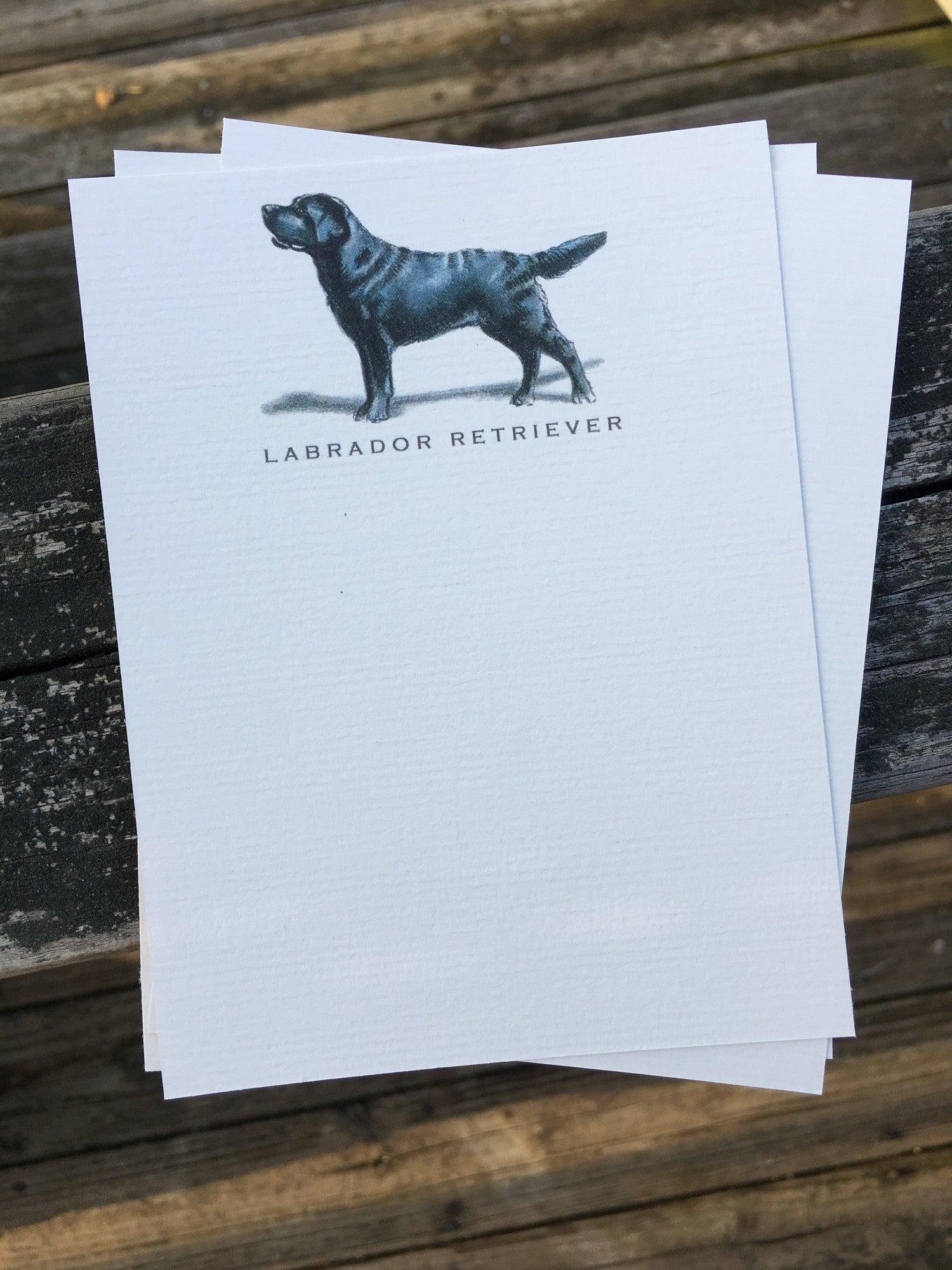 Labrador Retriever (black) Note Cards | Dog Stationery |Custom Dog Not ...