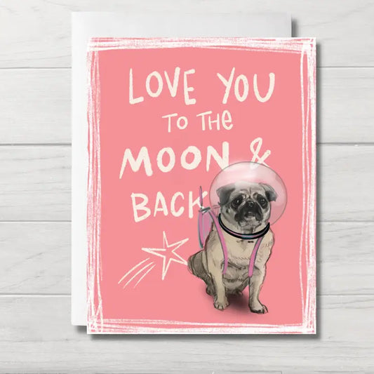 Dog Valentine Card | Pug Moon