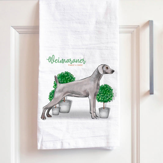 Weimaraner Tea Towel | Dog Kitchen Towel | Weimaraner Hand Towel